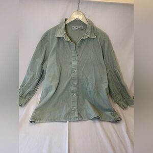Women’s Extra Large, Button-Down/Shacket Light Green Brand Is BLAIR￼